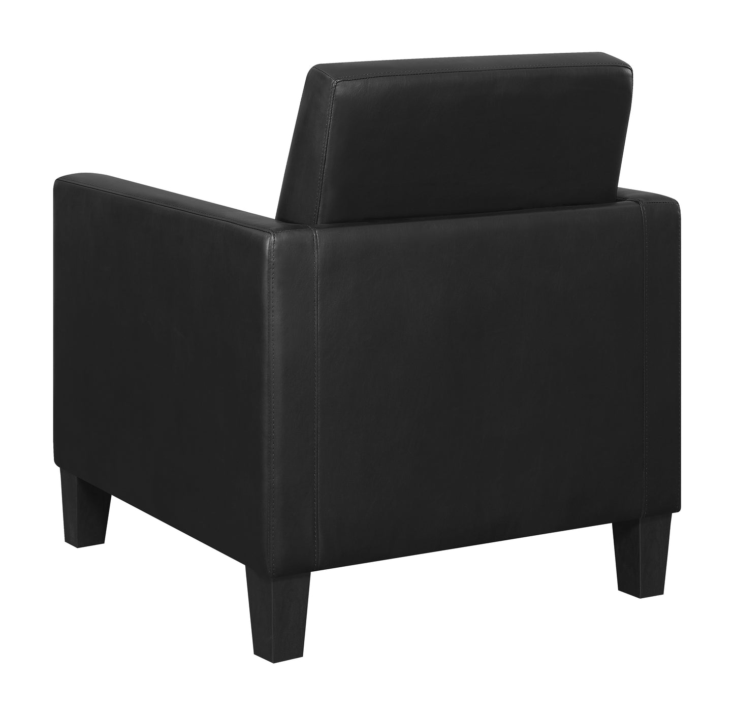 Julio Upholstered Track Arm Accent Chair Black