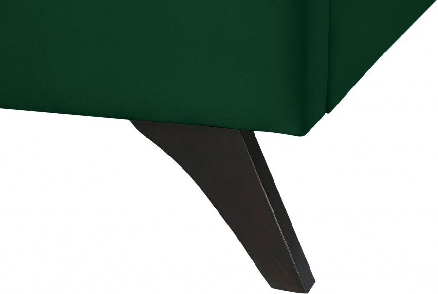 Elly Velvet Queen Bed In Green - Ellygreen-Q - ATL FURNITURE