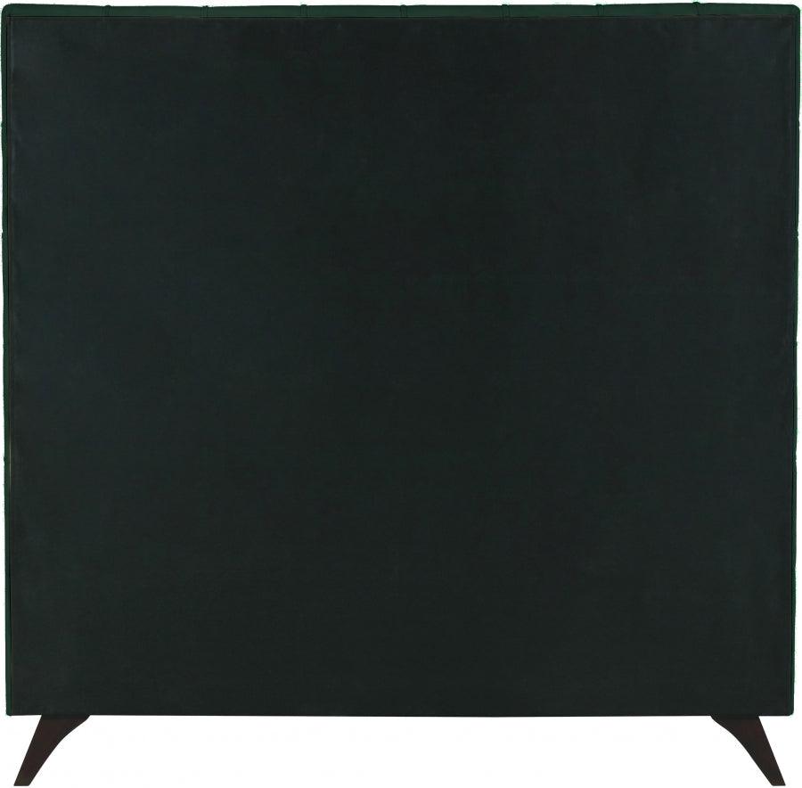 Elly Velvet Queen Bed In Green - Ellygreen-Q - ATL FURNITURE