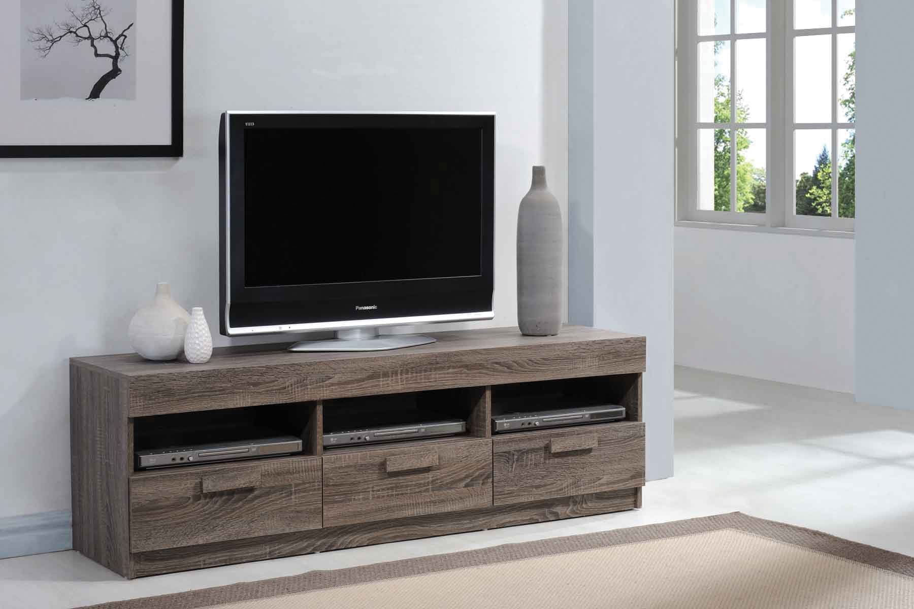 Alvin Rustic Oak TV Stand - ATL FURNITURE