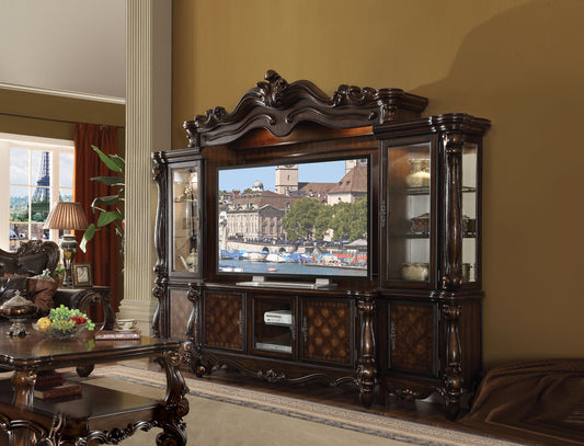 Versailles Cherry Oak Entertainment Center (Side Piers & Bridge) - ATL FURNITURE