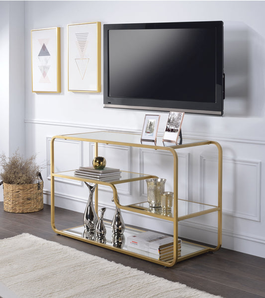 Astrid Gold & Mirror TV Stand - ATL FURNITURE