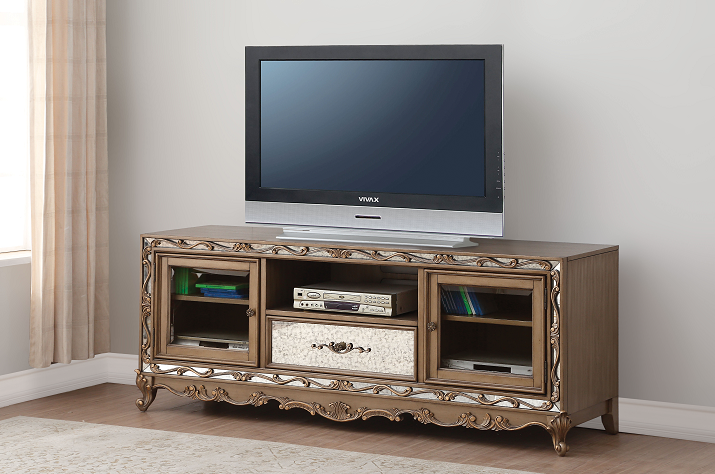 Orianne Antique Gold TV Stand - ATL FURNITURE