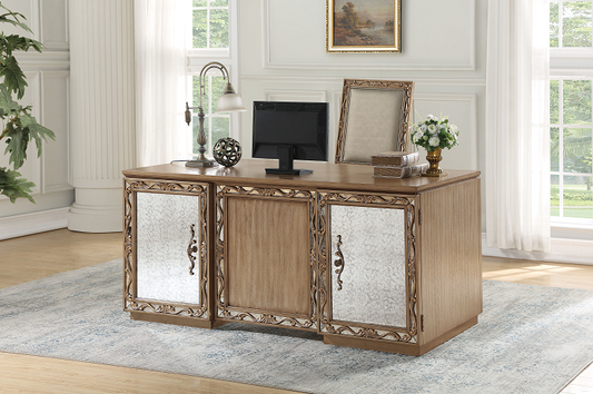 Orianne Antique Gold Desk - ATL FURNITURE