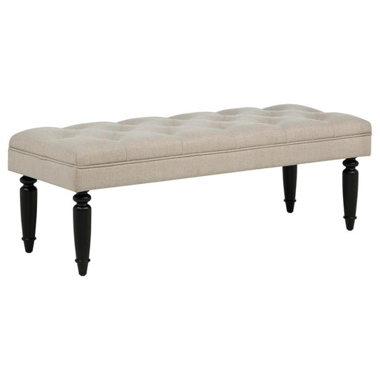 Marsha 52-Inch Upholstered Entryway Accent Bench Latte