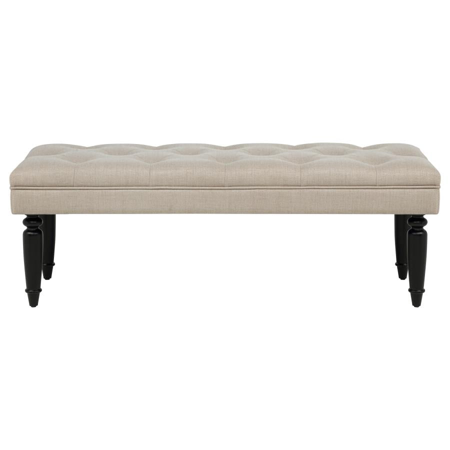 Marsha 52-Inch Upholstered Entryway Accent Bench Latte