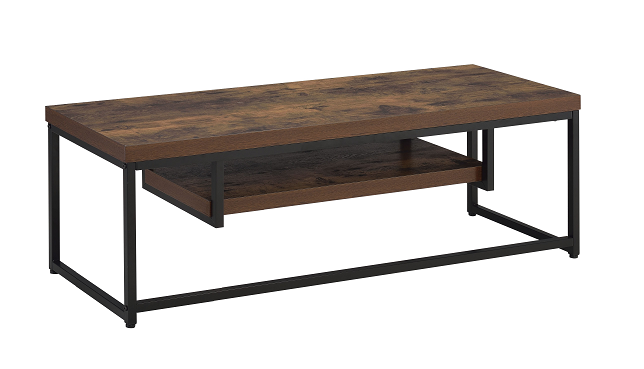 Bob Weathered Oak & Black TV Stand - ATL FURNITURE