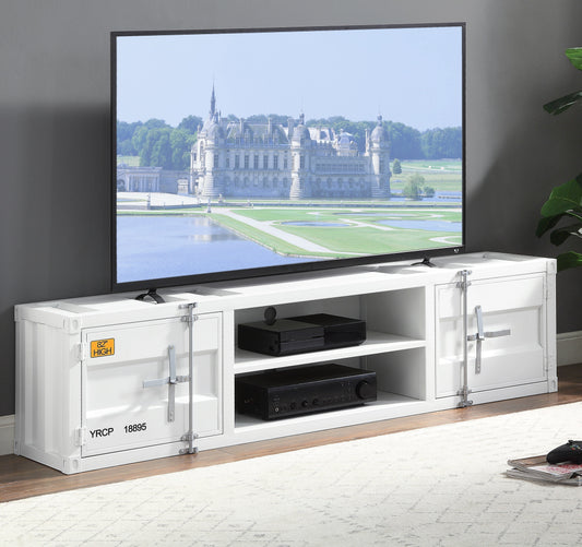 Cargo White TV Stand - ATL FURNITURE