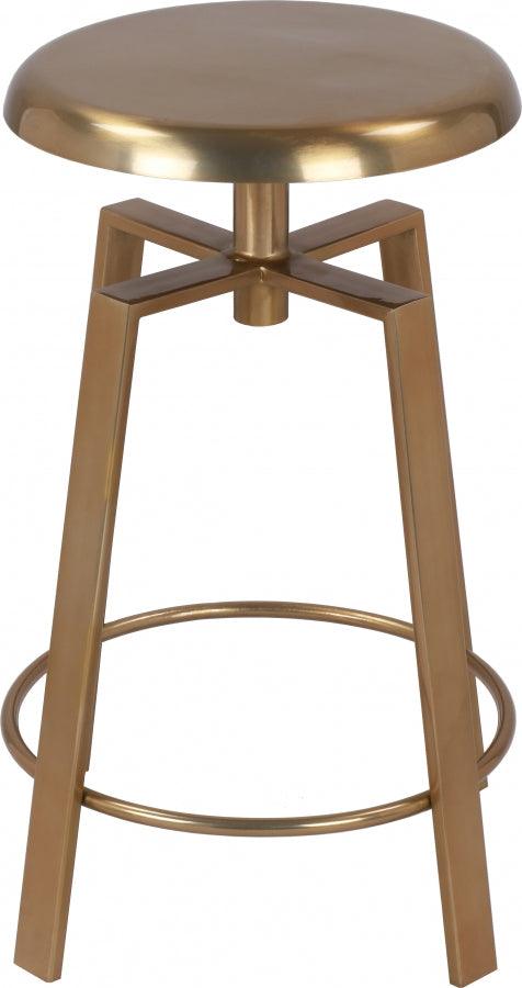 Meridian Furniture - Lang Bar | Counter Stool Set Of 2 In Gold - 936Gold - ATL FURNITURE