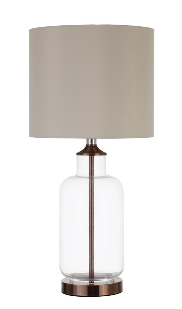 Transitional Clear and Bronze Table Lamp - ATL FURNITURE