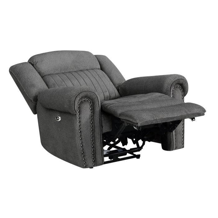 Homelegance - Brennen Power Reclining Chair In Charcoal - 9204Cc-1Pw - ATL FURNITURE