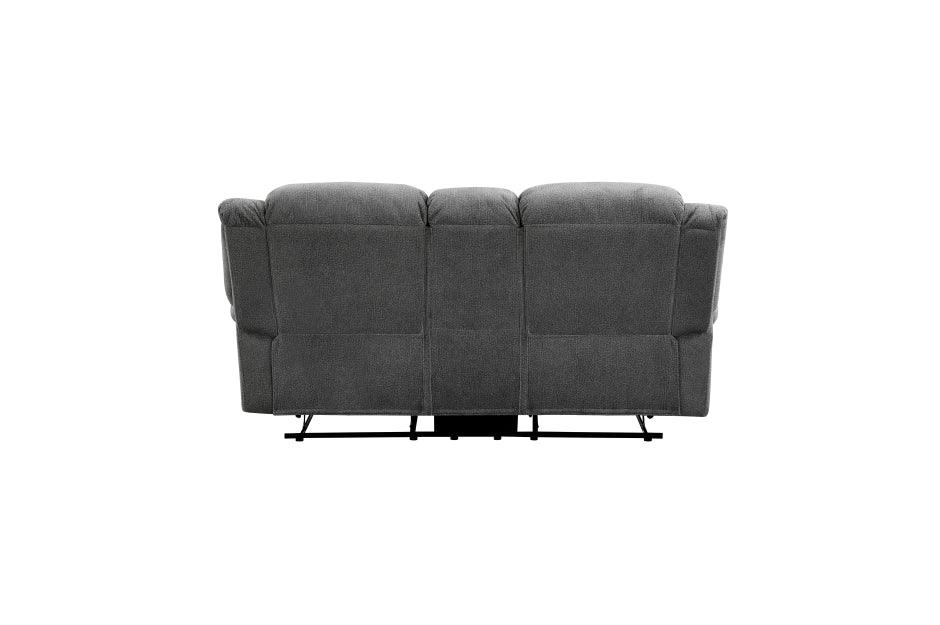 Homelegance - Brennen Double Reclining Loveseat With Center Console In Charcoal - 9204Cc-2 - ATL FURNITURE