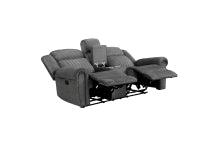 Homelegance - Brennen Double Reclining Loveseat With Center Console In Charcoal - 9204Cc-2 - ATL FURNITURE