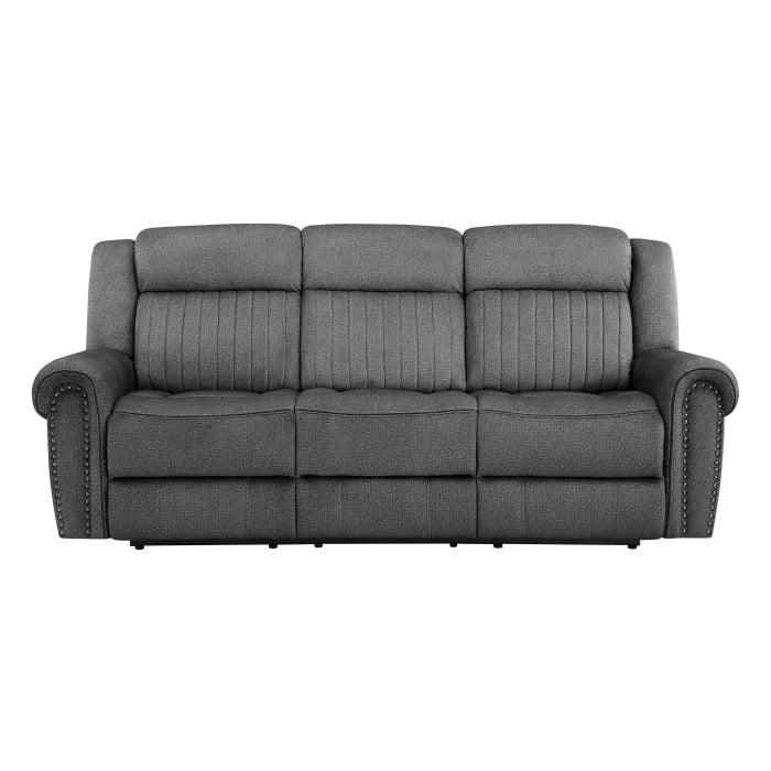 Homelegance - Brennen Power Double Reclining Sofa In Charcoal - 9204Cc-3Pw - ATL FURNITURE