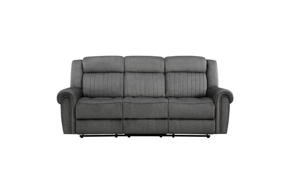 Homelegance - Brennen Double Reclining Sofa In Charcoal - 9204Cc-3 - ATL FURNITURE