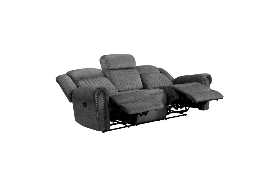 Homelegance - Brennen Double Reclining Sofa In Charcoal - 9204Cc-3 - ATL FURNITURE