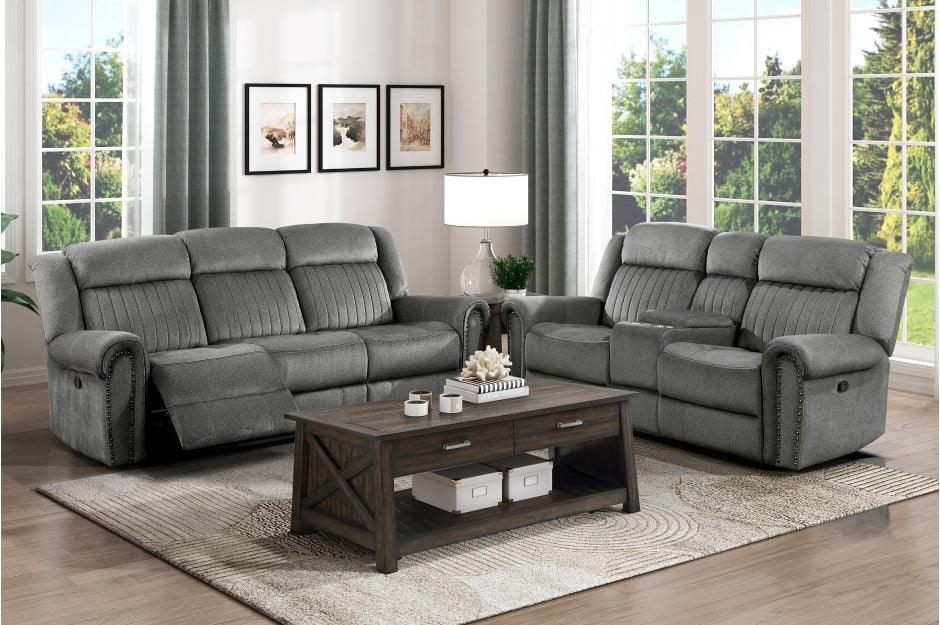 Homelegance - Brennen 2-Piece Sofa Set In Charcoal - 9204Cc*2 - ATL FURNITURE