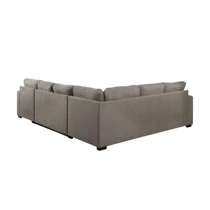 Homelegance - Elton 3-Piece Sectional With Pull-Out Bed And Right Chaise With Hidden Storage In Brown - 9206Br*33Lrc - ATL FURNITURE