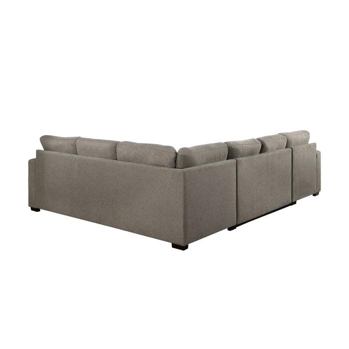 Homelegance - Elton 3-Piece Sectional With Pull-Out Bed And Left Chaise With Hidden Storage In Brown - 9206Br*3Lc3R - ATL FURNITURE