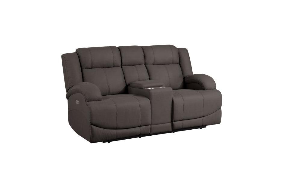 Homelegance - Camryn 3 Piece Power Reclining Living Room Set In Chocolate - 9207Chc*3Pw - ATL FURNITURE