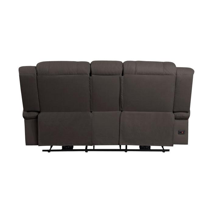 Homelegance - Camryn Power Double Reclining Love Seat With Center Console In Chocolate - 9207Chc-2Pw - ATL FURNITURE