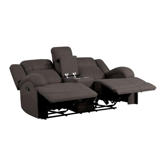 Homelegance - Camryn Double Reclining Loveseat With Center Console In Chocolate - 9207Chc-2 - ATL FURNITURE