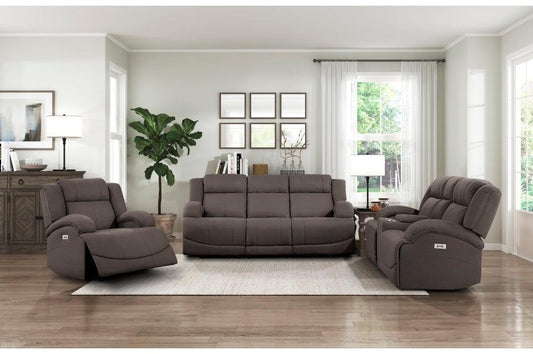 Homelegance - Camryn 3 Piece Power Reclining Living Room Set In Chocolate - 9207Chc*3Pw - ATL FURNITURE