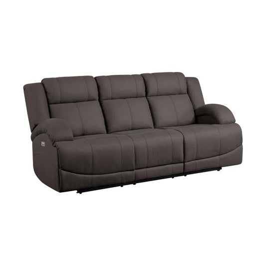 Homelegance - Camryn Power Double Reclining Sofa In Chocolate - 9207Chc-3Pw - ATL FURNITURE