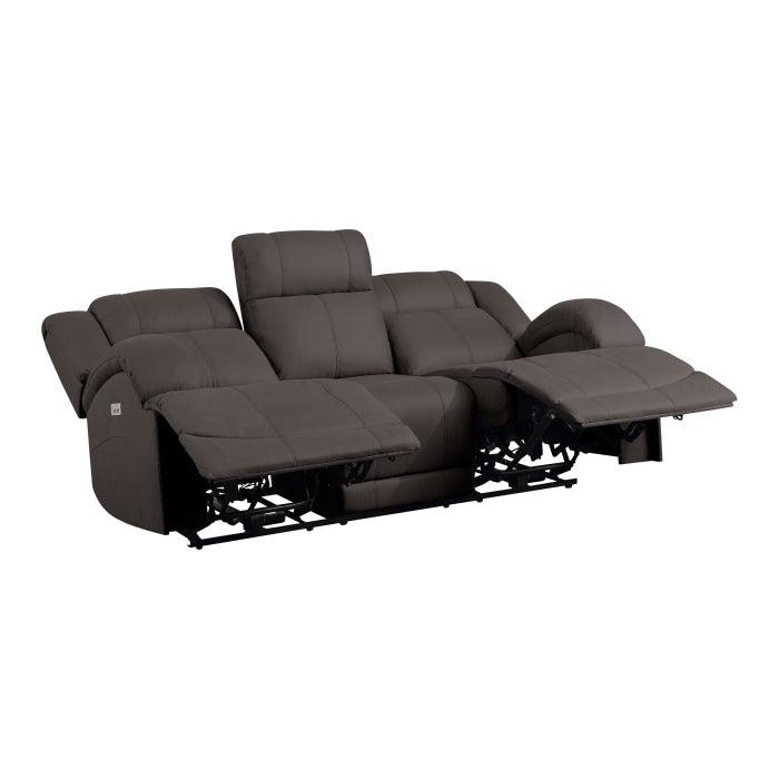 Homelegance - Camryn Power Double Reclining Sofa In Chocolate - 9207Chc-3Pw - ATL FURNITURE