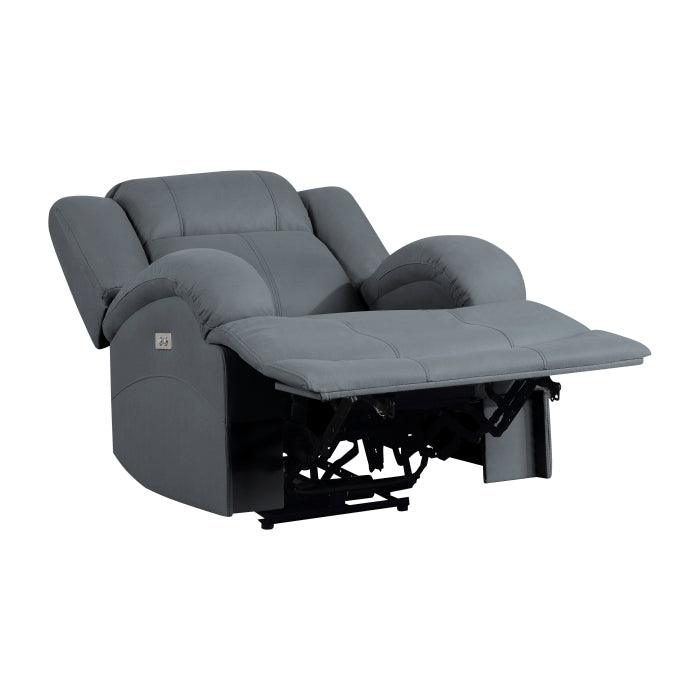 Homelegance - Camryn Power Reclining Chair In Graphite Blue - 9207Gpb-1Pw - ATL FURNITURE