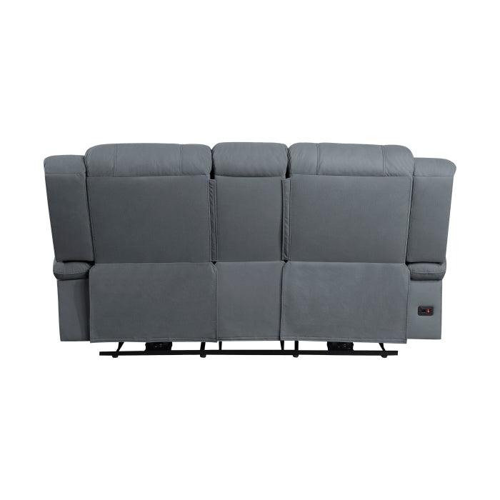 Homelegance - Camryn 2 Piece Power Double Reclining Sofa Set In Graphite Blue - 9207Gpb*2Pw - ATL FURNITURE