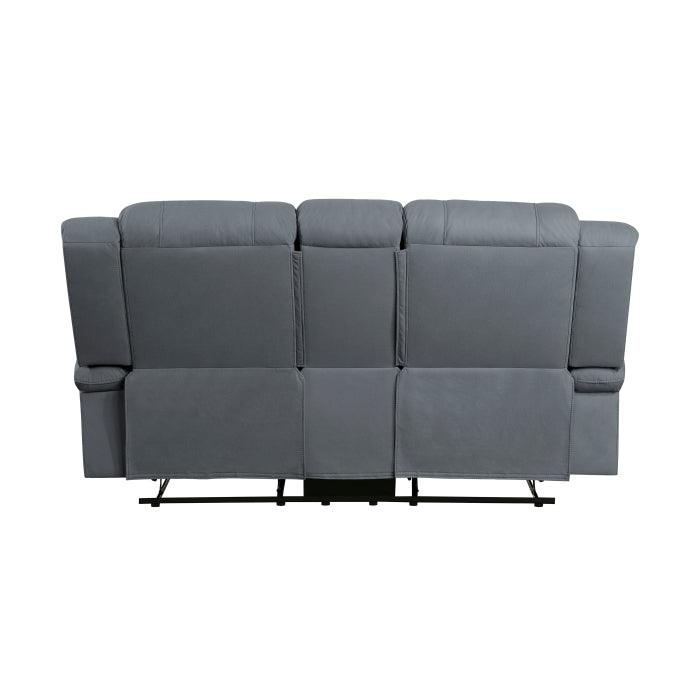 Homelegance - Camryn Double Reclining Loveseat With Center Console In Graphite Blue - 9207Gpb-2 - ATL FURNITURE