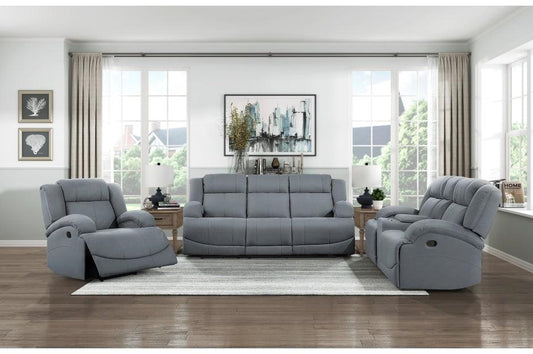 Homelegance - Camryn 3 Piece Reclining Living Room Set In Graphite Blue - 9207Gpb*3 - ATL FURNITURE