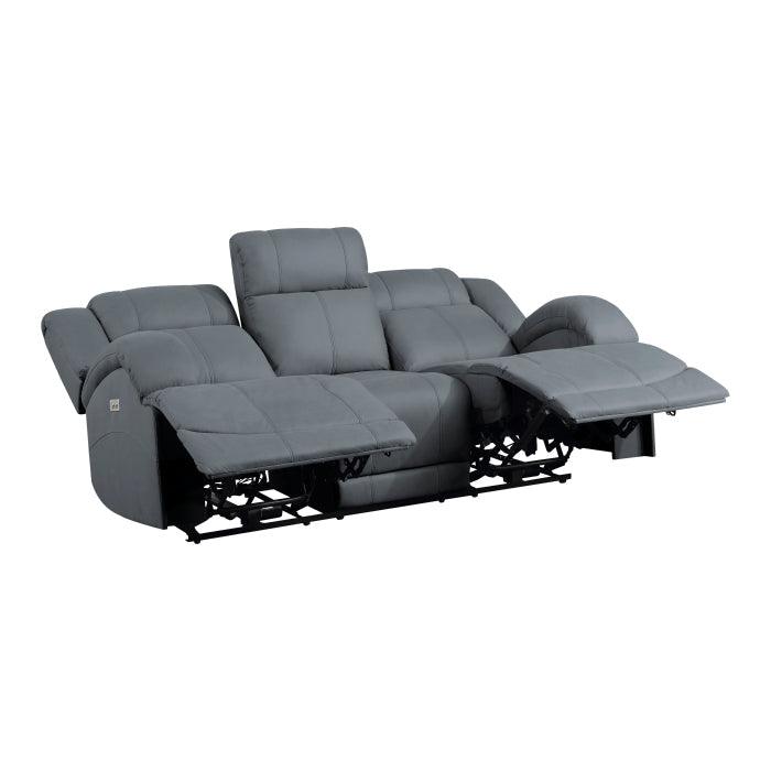 Homelegance - Camryn Power Double Reclining Sofa In Graphite Blue - 9207Gpb-3Pw - ATL FURNITURE