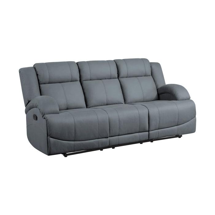 Homelegance - Camryn Double Reclining Sofa In Graphite Blue - 9207Gpb-3 - ATL FURNITURE