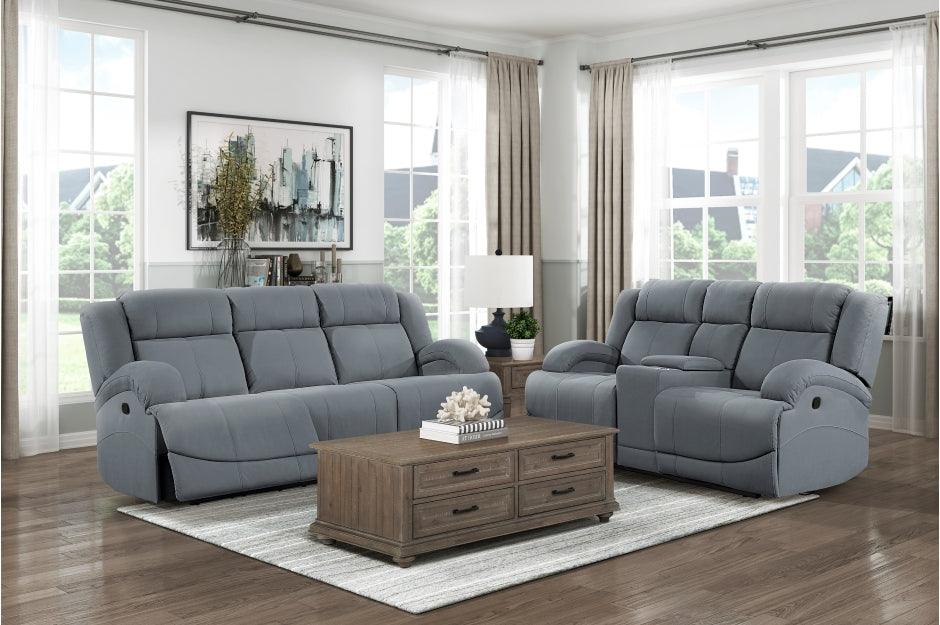 Homelegance - Camryn 2 Piece Reclining Sofa Set In Graphite Blue - 9207Gpb*2 - ATL FURNITURE