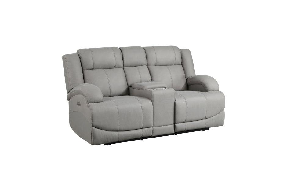 Homelegance - Camryn 2 Piece Power Double Reclining Sofa Set In Gray - 9207Gry*2Pw - ATL FURNITURE