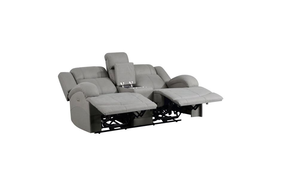 Homelegance - Camryn 2 Piece Power Double Reclining Sofa Set In Gray - 9207Gry*2Pw - ATL FURNITURE