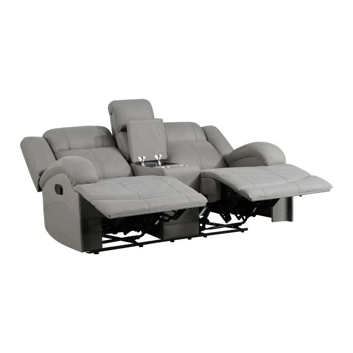 Homelegance - Camryn Double Reclining Loveseat With Center Console In Gray - 9207Gry-2 - ATL FURNITURE