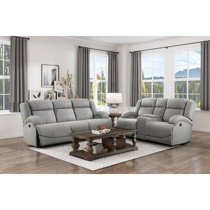 Homelegance - Camryn Double Reclining Sofa In Gray - 9207Gry-3 - ATL FURNITURE