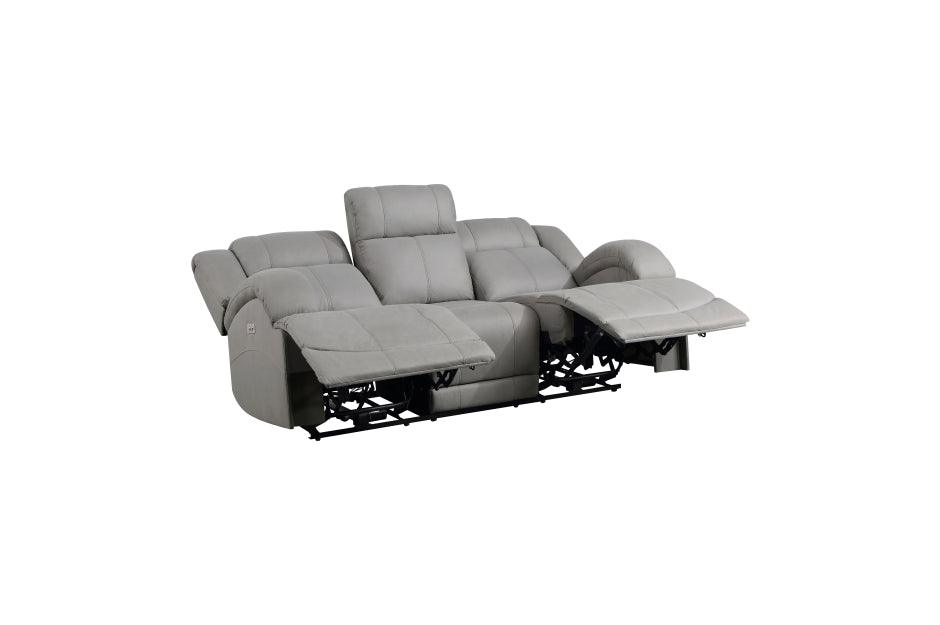 Homelegance - Camryn 2 Piece Power Double Reclining Sofa Set In Gray - 9207Gry*2Pw - ATL FURNITURE