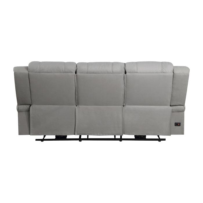 Homelegance - Camryn Power Double Reclining Sofa In Gray - 9207Gry-3Pw - ATL FURNITURE