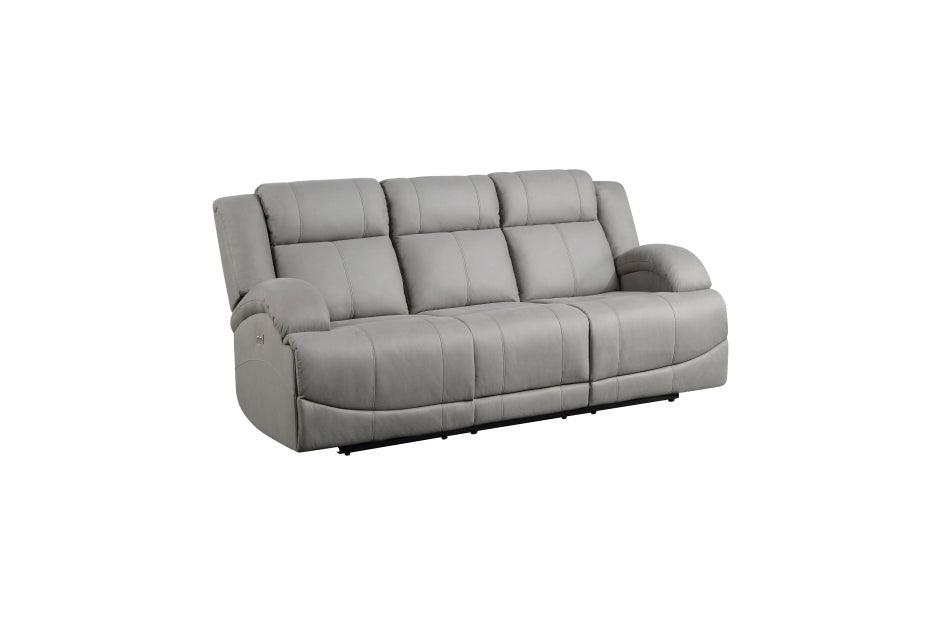 Homelegance - Camryn Power Double Reclining Sofa In Gray - 9207Gry-3Pw - ATL FURNITURE