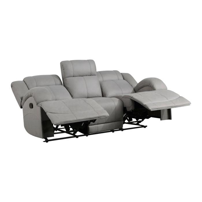 Homelegance - Camryn Double Reclining Sofa In Gray - 9207Gry-3 - ATL FURNITURE