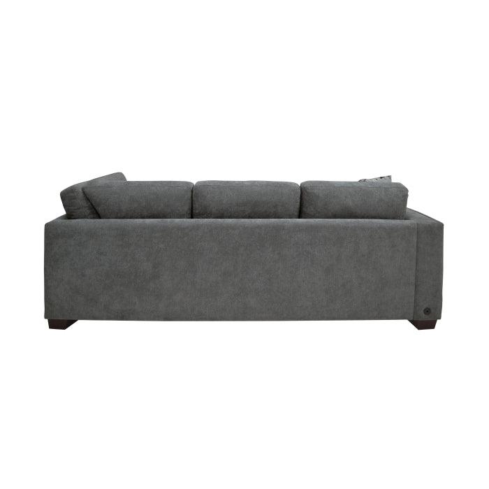 Homelegance - Sidney 3-Piece Sectional With Storage Ottoman And Usb Ports In Gray - 9212Gry*3Ot - ATL FURNITURE