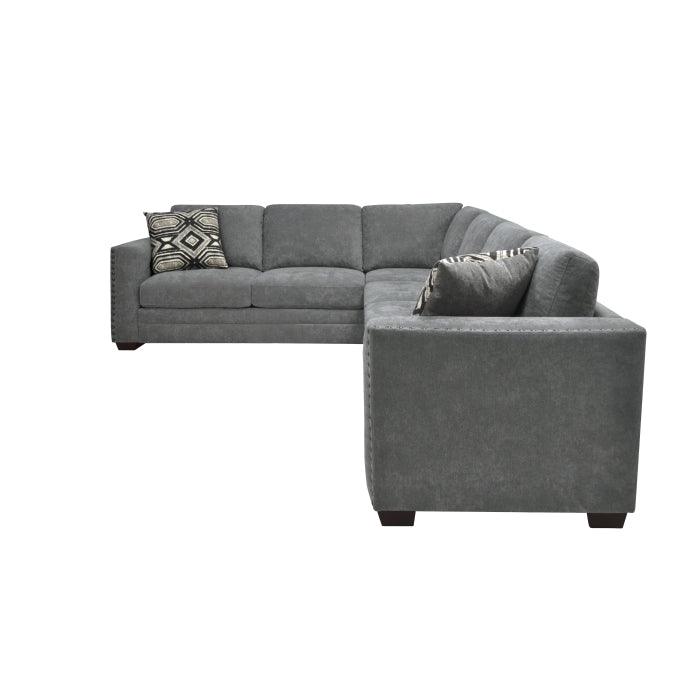 Homelegance - Sidney 2-Piece Sectional With Usb Ports In Gray - 9212Gry*23L3R - ATL FURNITURE