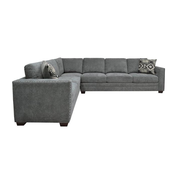 Homelegance - Sidney 2-Piece Sectional With Usb Ports In Gray - 9212Gry*23L3R - ATL FURNITURE