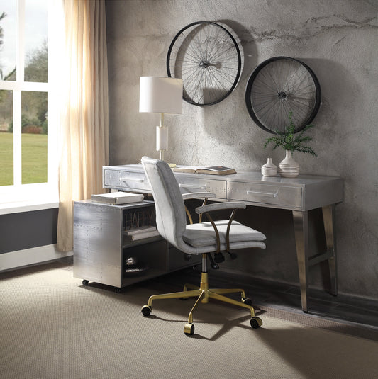 Brancaster Aluminum Desk - ATL FURNITURE