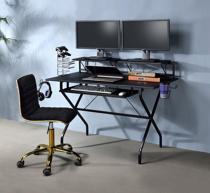 Hartman Black Computer Desk - ATL FURNITURE