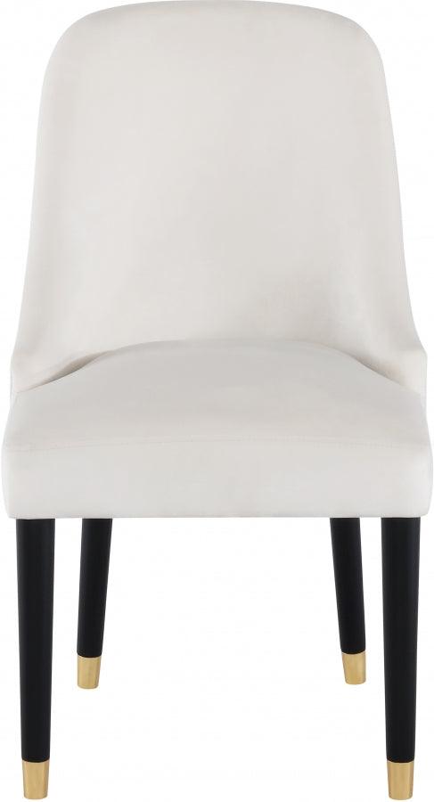 Meridian Furniture - Omni Velvet Dining Chair Set Of 2 In Cream - 923Cream-C - ATL FURNITURE